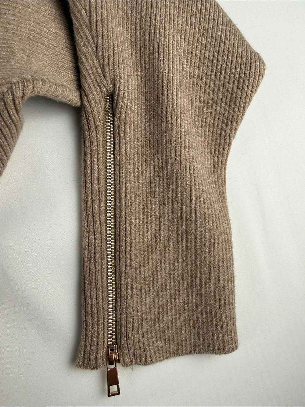 Philosophy Brown Ribbed Crop Sweater Women's Size 2XL– NWT